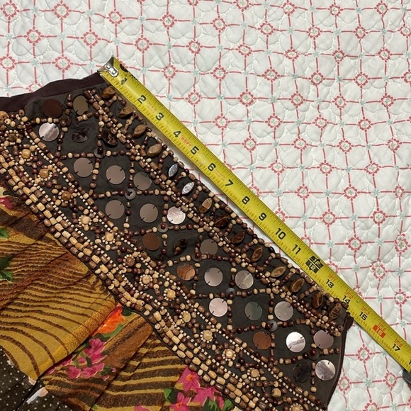 Soft surroundings, tiered, and beaded skirt - Picture 4 of 5